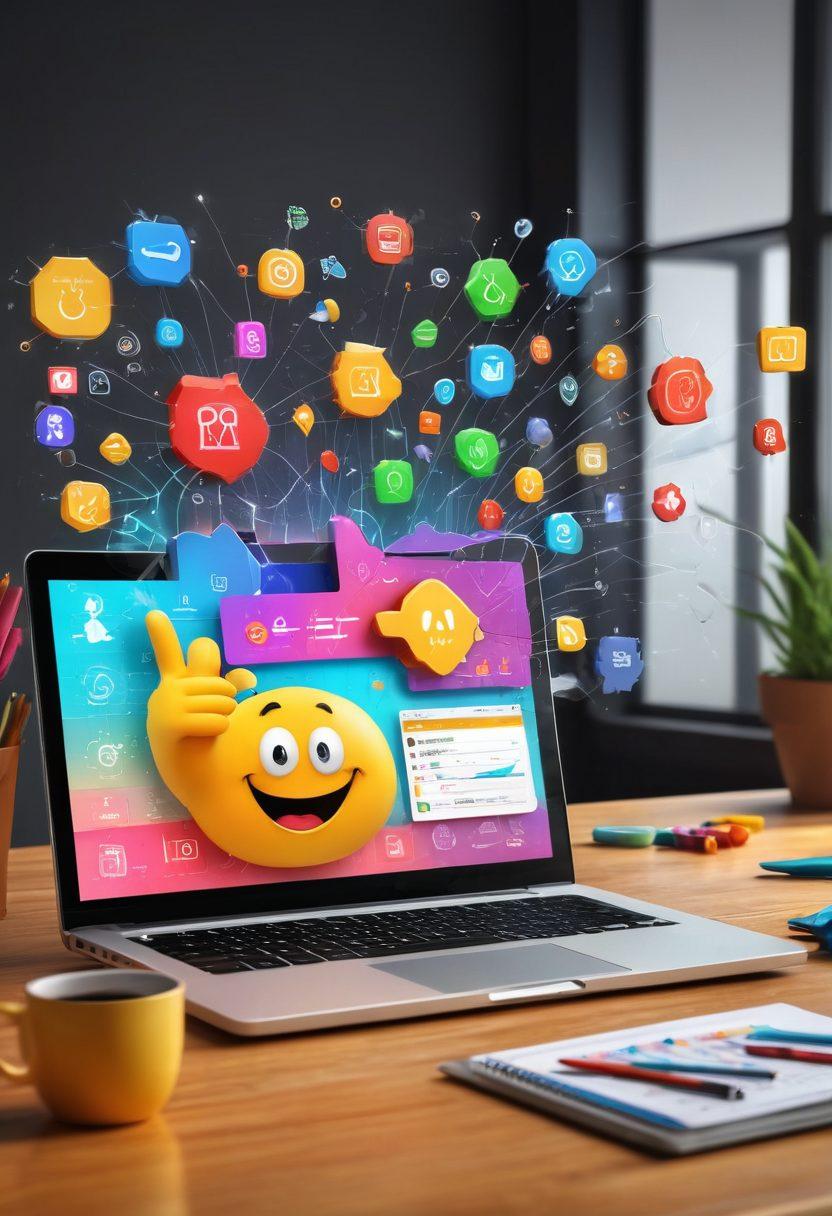 A cheerful user sitting at a laptop with a bright screen displaying colorful cracking tools and graphs, surrounded by joyful icons like thumbs up and smiley faces. The room is filled with warm, inviting light, symbolizing user-friendly design and innovation. Include playful illustrations of crack viewer features floating around the user, highlighting ease of use. vibrant colors. super-realistic. 3D.